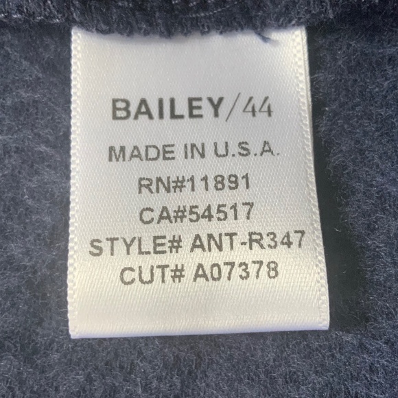 Anthropologie NWT Bailey/44 Metro Navy Blue Sweatshirt Cold Shoulder Dress S - Picture 10 of 11